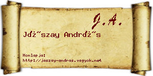 Jászay András névjegykártya